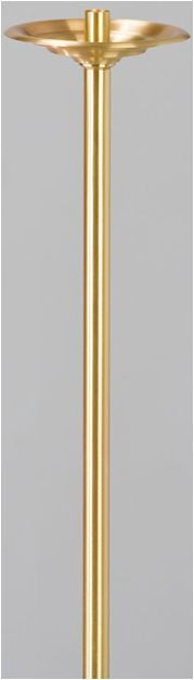 Processional Torch - Height: 49", 7/8" socket, Satin bronze brass shaft with flare bobeche. Sold in Pairs