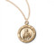 3/4" 16kGold over Sterling Silver Round Sacred Heart of Jesus Medal with a genuine rhodium 18" Chain in a deluxe velour gift box.