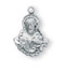 11/16" Sterling Silver Scapular Medal comes with a genuine rhodium 18" Chain and a deluxe velour gift box. Our Lady of Mt. Carmel is on reverse side