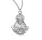 11/16" Sterling Silver Scapular Medal comes with a genuine rhodium 18" Chain and a deluxe velour gift box.