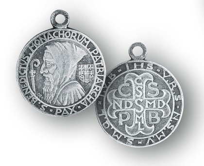 3/4" Sterling Silver St. Benedict Medal with 18" Chain