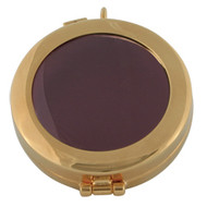 24k gold plated, hinged see-through display cover. Gift boxed.
Comes in two sizes:
A. Small ~ 1-1/2" diameter x 1/2"
B. Large ~ 2-1/8" diameter x 1/2"