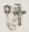 6mm Round Frosted Sterling Silver Beads with Flowered Our Lady of Sorrows Sterling Center