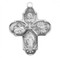Four-way combination Medal, Miraculous-Scapular-Saint Christopher-Saint Joseph medals.  Available in Sterling Silver  or 16kt Gold over solid sterling silver. An 18" rhodium or gold plated curb chain is Included with a Deluxe Velour Gift Box. Dimensions: 0.9" x 0.7" (22mm x 18mm). Made in USA.