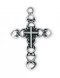 Antique Silver Plated Pewter Cross 