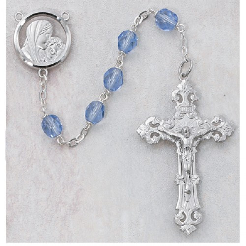 Blue Glass Rosary