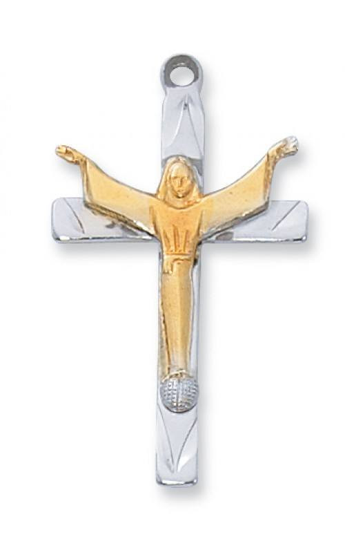 risen christ crucifix pendant