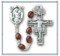 Saint Francis 7 Decade "Franciscan Crown" Rosary ~ 6x9mm Franciscan 7 Decade Polished Brown Oval Boxwood Beads. Sterling Silver St. Francis Center and 1-5/8" Sterling Silver San Damiano Crucifix with Rhodium Plated Brass Findings. Deluxe Velour Gift Box Included.