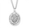 St. Michael medal comes on a 24" genuine rhodium plated endless curb chain