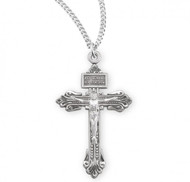Sterling Silver Pardon Crucifix with 24 Inch Chain 