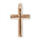 1 1/4" Gold over Sterling Silver Cross with Black Enamel.  A 20" Gold Plated Curb Chain is Included with a deluxe velour gift box. Dimensions: 1.3" x 0.8" (33mm x 20mm). Made in the USA 