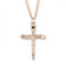 1 3/8" Men's High Polish 16k Gold over Sterling Silver nail crucifix. Nail Crucifix comes with 24" genuine rhodium or gold plated curb chain. Nail crucifix comes in a deluxe velour gift box.  Dimensions: 1.4" x 0.9" (35mm x 22mm). Made in the USA