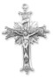 2 1/4" Men's Sun Burst Sterling Silver Crucifix Pendant. This sterling silver sunburst crucifix pendant comes with a 24" genuine rhodium plated endless curb chain.  Crucifix comes in a deluxe velour gift box.