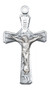 1 5/8" Sterling Silver Holy Eucharist Cross.  A 24" Rhodium Plated Chain is Included with a Deluxe Velour Gift Box.