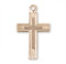 Gold Over Sterling Silver Cross Pendant  3/4" Women's sterling silver engraved cross pendant on an 18" genuine rhodium chain in a deluxe velour gift box. Made in the USA.