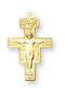 Gold Plated Sterling Silver San Damiano Crucifix Medal