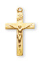 Gold Plated Sterling Silver Crucifix Pendant