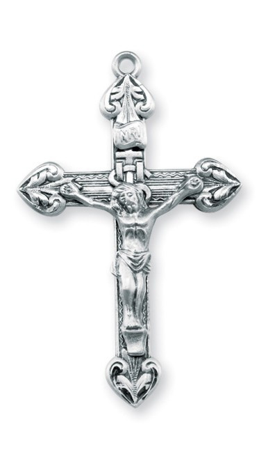 Men's Decorated Sterling Silver IHS Crucifix