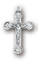 Men's Sterling Silver Fleur De Lese Crucifix