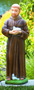 29"H Saint Francis with Birds Handcrafted Cement Outdoor Statue. Available in Detailed Stain or Natural Cement color.  Details:  Height: 30", Weight: 65lbs, B: 7.5 sq". Allow 4-6 weeks for delivery. Made in the USA!