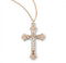 Women's Decorative Gold Plated Sterling Silver Crucifix with Silver Corpus