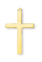 Gold Over Sterling Silver Cross ~  ~ 1 5/16" Gold over Sterling Silver Cross.  A 20"  gold plated curb chain is included with a deluxevelour gift box.