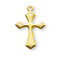 Women's Embellished Gold Plated Sterling Silver Cross