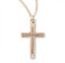 Women's Gold Plated Sterling Silver Lined Cross