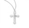 Pendant comes on an 18" genuine rhodium plated curb chain.