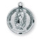 3/4" Round sterling silver Our Lady of Guadalupe Medal on an 18" rhodium plated chain in a deluxe velour gift box.