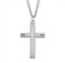 Men's Sterling Silver Lined Crucifix ~ 1 1/4" Men's cross on a 24" rhodium plated endless curb chain. Cross comes in a deluxe velour gift box.