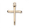 Men's Gold Plated Sterling Silver Nail Cross.   This  gold over sterling silver nail cross comes on a 24" genuine rhodium plated endless curb chain. The dimensions of the nail cross are 1.4" x 0.9" (35mm x 22mm). A deluxe velour gift box is included with purchase.