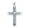 Adventurine (Gray) - 1 1/4" Genuine stone cross available in Onyx (black), Adventurine (gray), and Amethyst (purple). Comes with a 20" rhodium plated chain and a deluxe velour gift box.