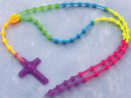 Bright Colors Plastic Rosary. These rosaries make a great communion give away!