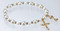 First Communion Stretch Bracelet with Gold Accents
