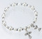 First Communion Stretch Bracelet with Silver Accents