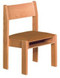 Stacking chair with wood back

Front and rear underseat book rack

Dimensions: 33" height, 20" width, 19" depth

Removable folding kneeler is available at an additional cost