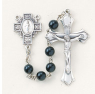 Rosary with Genuine Onyx Beads 1610