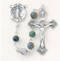 Round Genuine India Agate Rosary ~ Rosary with 6mm round genuine India agate beads. Sterling silver miraculous center and a 1-11/16" sterling silver crucifix with rhodium plated brass findings. Comes with a deluxe velour gift box. Made in the USA.