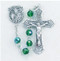 Tin Cut Peridot Aurora Crystal Rosary