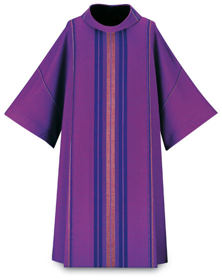 In Moses, fabric made of 70% man-made fibres and 30% viscose, without embroidery
With small deacon stole
Length: 53", Width: 59", Neck height: 9"
Roll-Collar 4"
Color choices: dark green, purple, red, and white
These items are imported from Europe. Please supply your Institution’s Federal ID # as to avoid an import tax.  Please allow 3-4 weeks for delivery if item is not in stock.