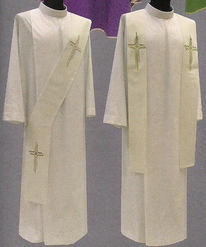Deacon Stole or Overlay Stole in Micro Monastico fabric (100% polyester). Vestments made of Micro Monastico fabric are characterised as lightweight and soft.  Cross embroidery in front. Color choices: white, red, green, rose, and purple. These items are imported from Italy.  Please allow 3-4 weeks for delivery if item is not in stock. Please supply your Institution’s Federal ID # as to avoid an import tax. 



 