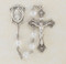 Sterling Silver rosary made with 6mm round crackled crystal beads. Solid brass findings, pins and chain with genuine rhodium plating to prevent tarnishing. Exclusive designed sterling silver Miraculous Medal centerpiece and sterling silver 1-11/16”crucifix. Rosary comes in a deluxe gift box and is made in the USA