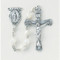 Sterling Silver rosary made with 5mm genuine Mother of Pearl beads.Solid brass findings, pins and chain with genuine rhodium plating to prevent tarnishing. Exclusive designed sterling silver Miraculous Medal centerpiece and sterling silver 1-3/4”crucifix. Deluxe Velour Gift Box Included. Made in the USA