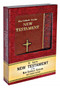 This handy vest pocket edition of the St. Joseph New Testament of the New Catholic Version contains the complete New Testament in the largest type (8 pt.) of any New Testament in a comparable size.  Words of Christ are written in red. This edition measures 3-3/4 x 5-1/4 and is bound in Dura lux Binding with Gold edges in a Slate, Burgundy or Brown cover.  