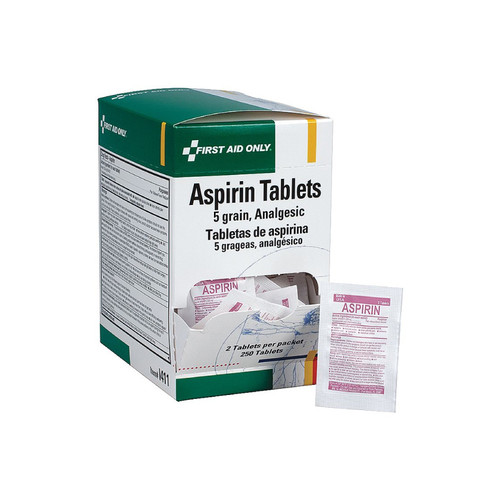 First Aid Only ezRefill, Aspirin, 250 Tablets, I411F