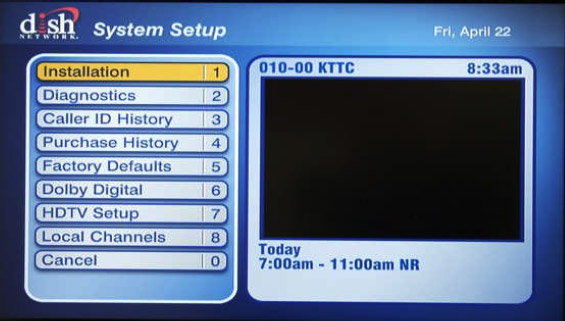 dish complete signal loss