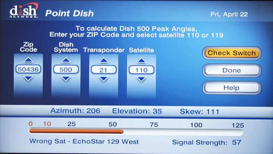 Dish Network Check Switch Procedure