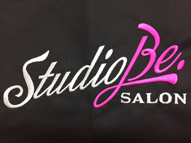 Studio Be salon loves Custom Salon Capes!