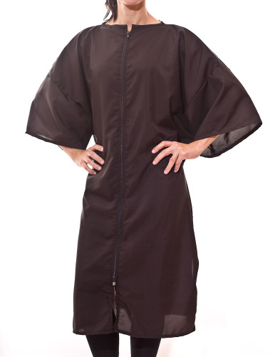 Get factory direct pricing for your Zip Front Robes, Beauty Salon Smocks and Salon Client Gowns and save money now!